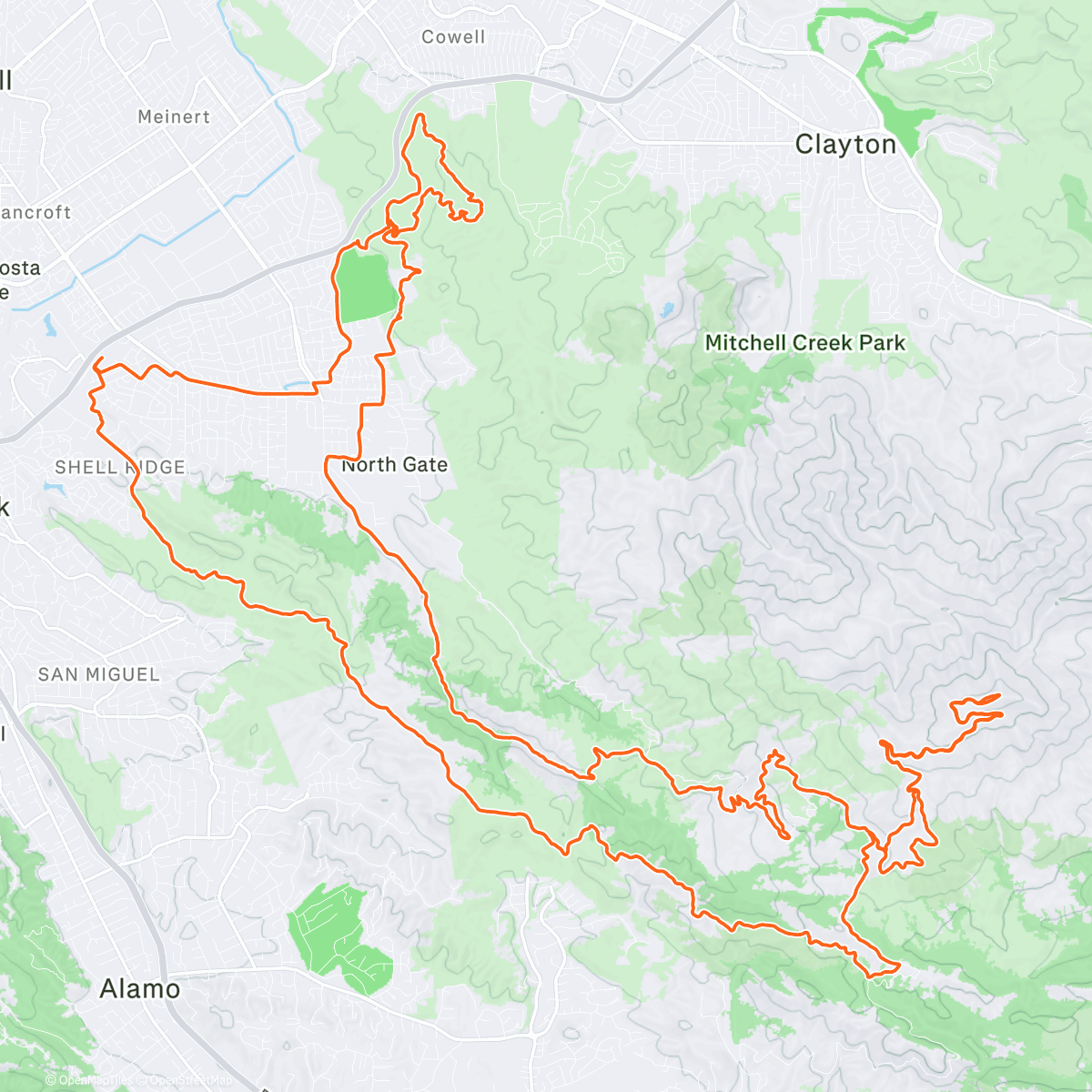 Map of the activity, Diablo-Lime Mixed Terrain