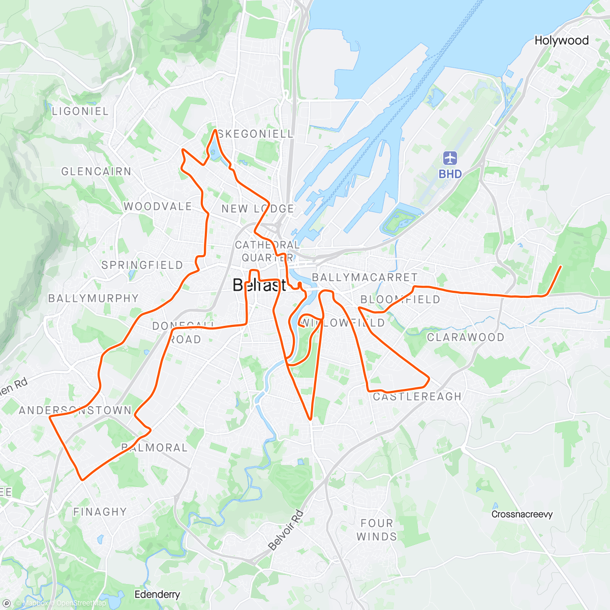 Карта физической активности (Belfast Marathon - 7th place -2:20.33)
