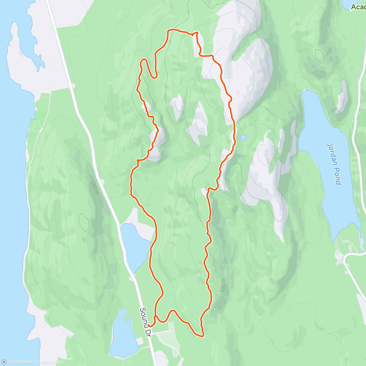 Map of the activity, Sargeant Mtn Loop