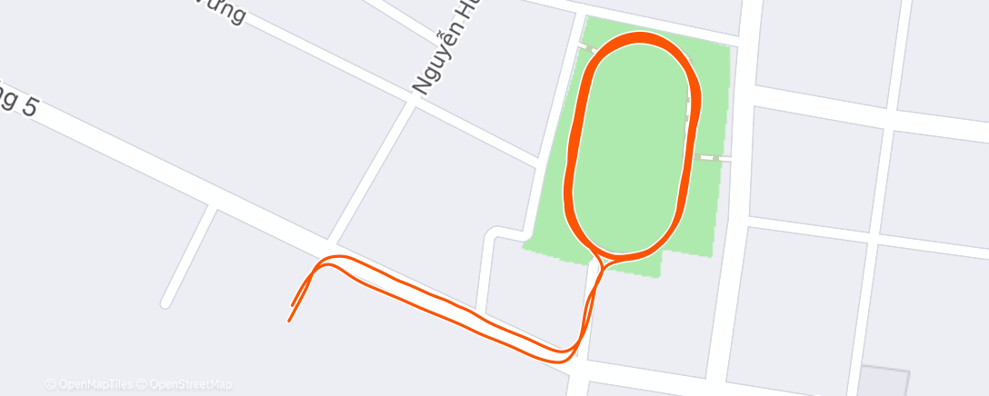 Map of the activity, Afternoon Run