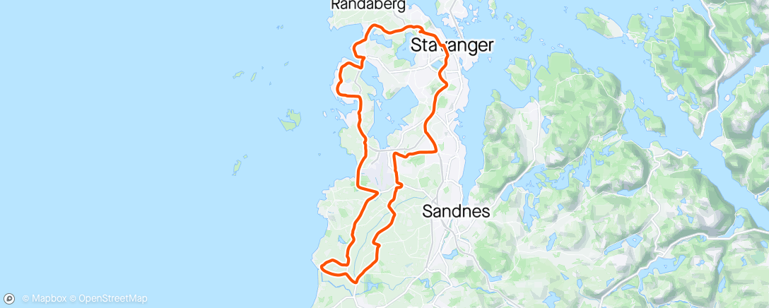 Map of the activity, TOSK Søndagstrill☀️🚴‍♀️😊