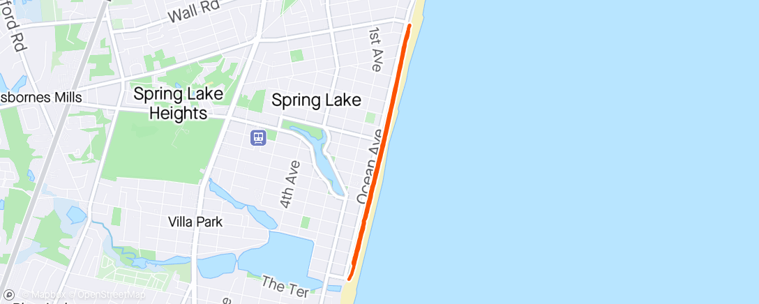 Map of the activity, Afternoon boardwalk run in Spring Lake