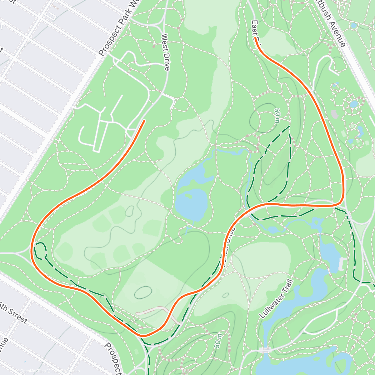 Map of the activity, Zwift - The Greenway in New York