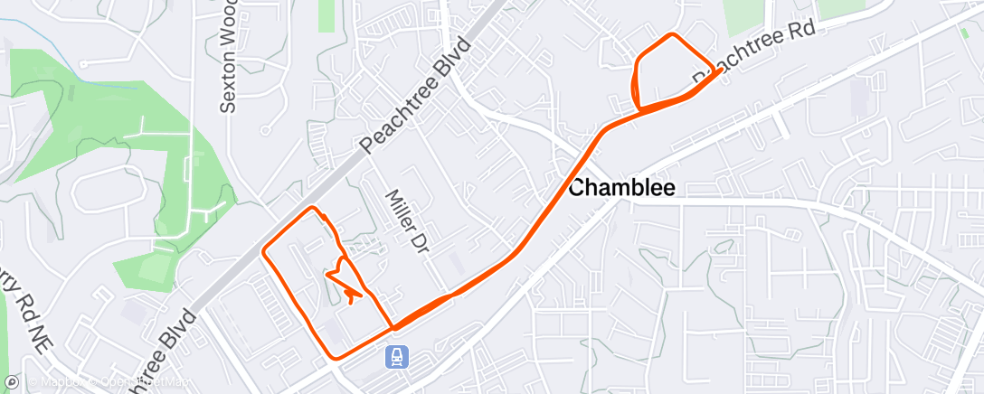 Map of the activity, Morning Walk