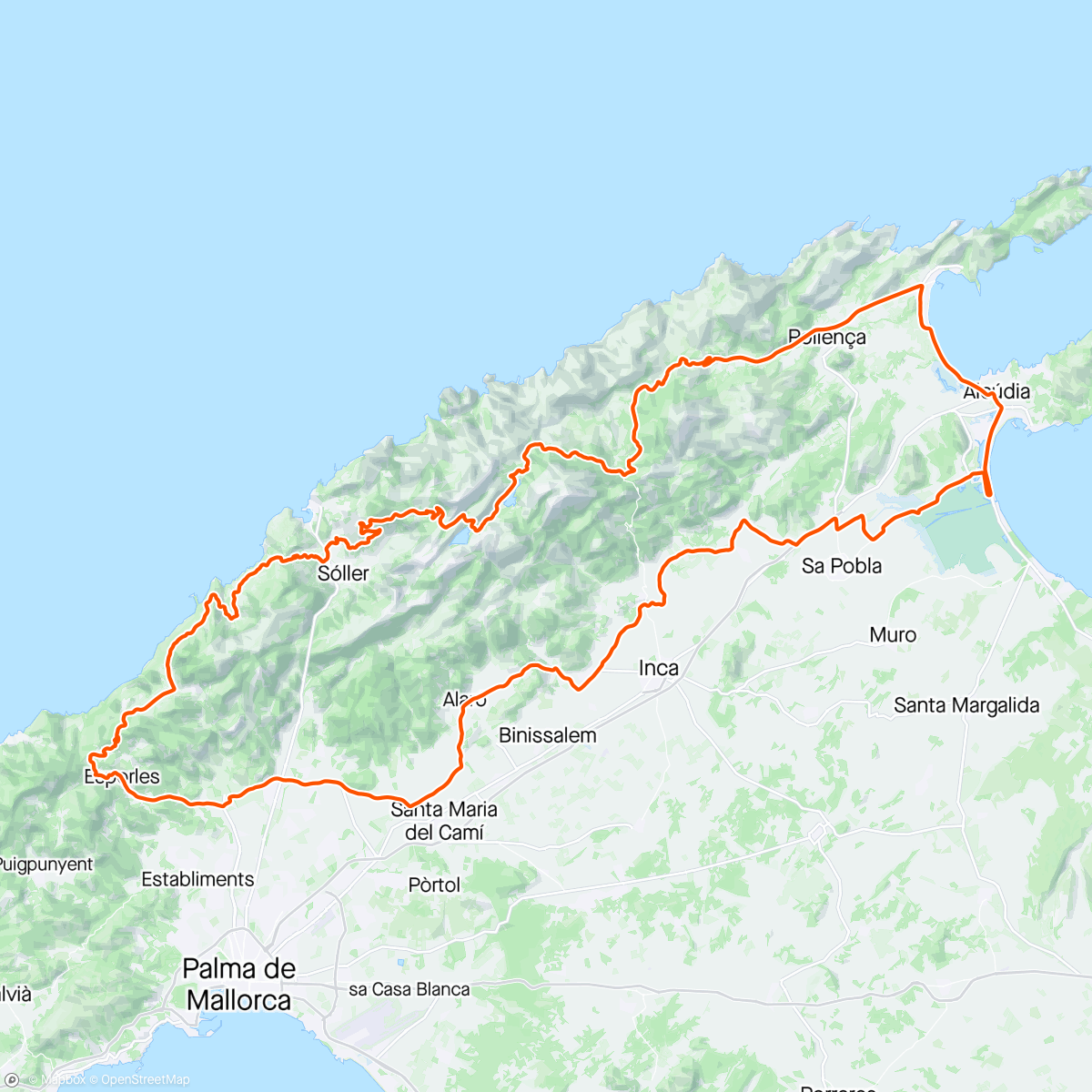 Mapa da atividade, Mallorca 312 2024