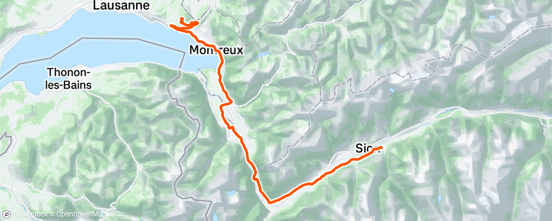 Map of the activity, Mont Pèlerin