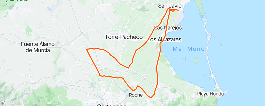 Map of the activity, Estirando las piernas tranquilo con Armando.