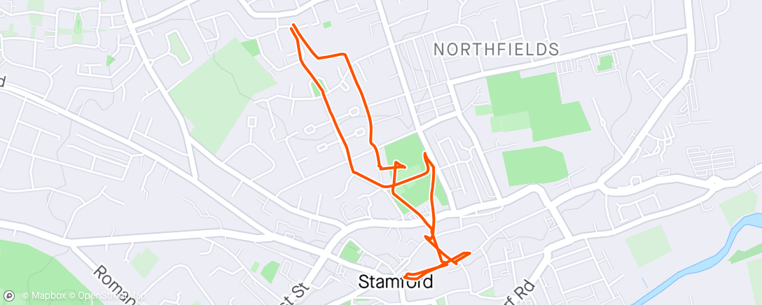 Map of the activity, Silly me also walked to town and back