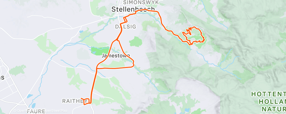 Map of the activity, Morning Mountain Bike Ride