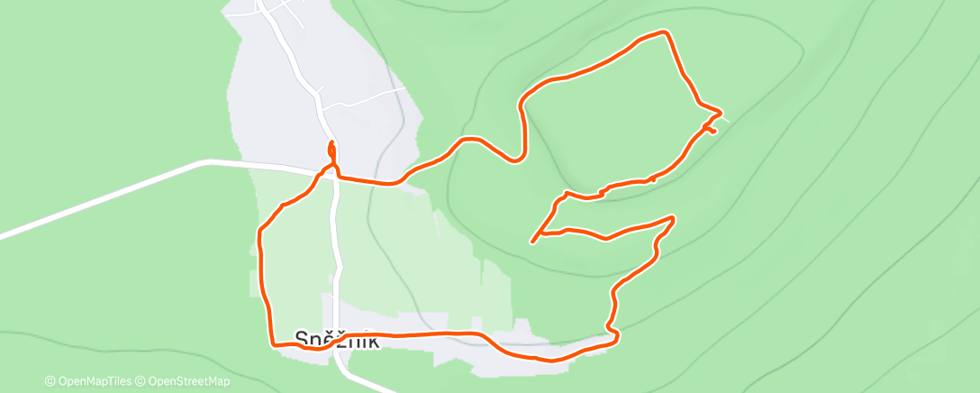 Map of the activity, Chůze 86.1t/16:48/^168.1m @ Jilove (Saturday)