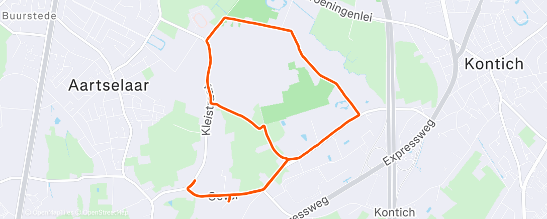 Map of the activity, Kerstloopje