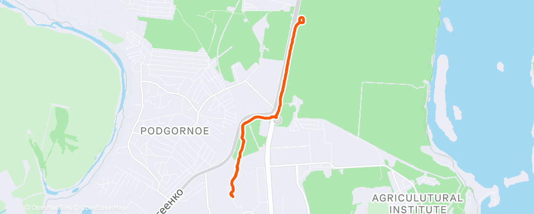 Map of the activity, Morning Run