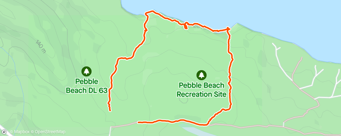 Map of the activity, Afternoon Hike
