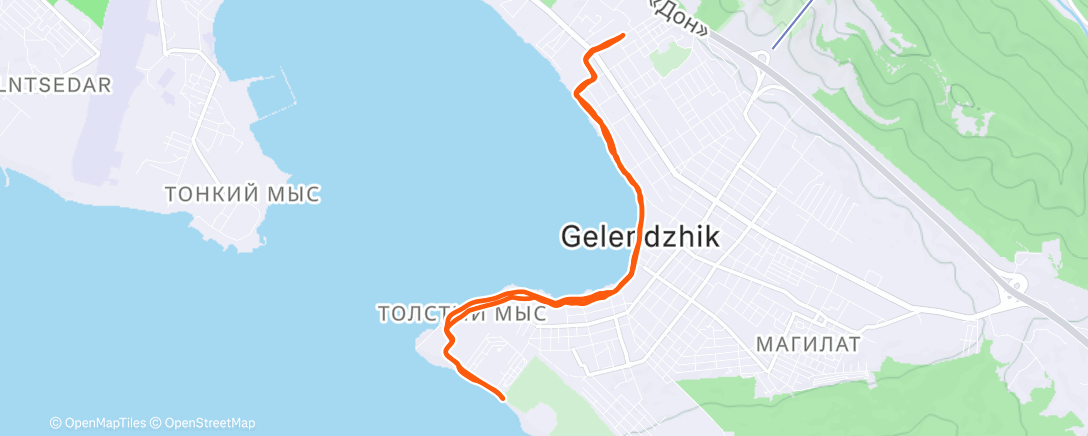 Map of the activity, Утро Геледжика