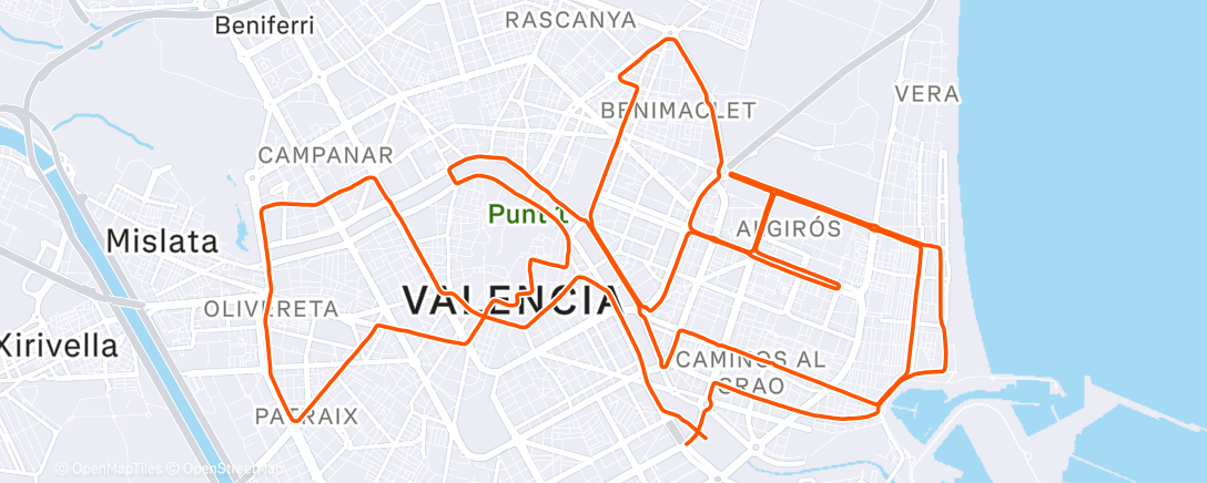 Map of the activity, MARATÓN DE VALENCIA🏅 Pacer de Iban!🏃🏻