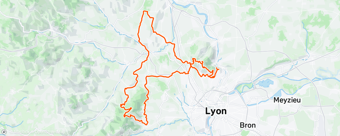 Mapa da atividade, Sortie vélo le matin