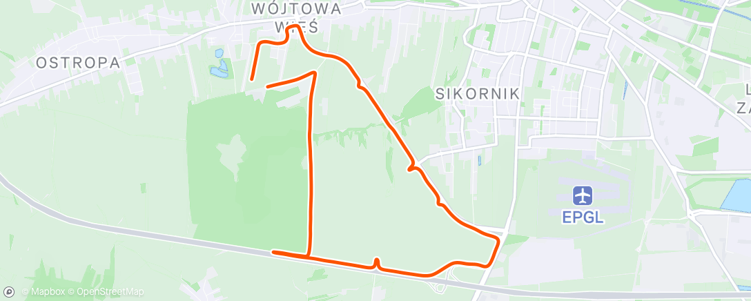 Map of the activity, Afternoon Run