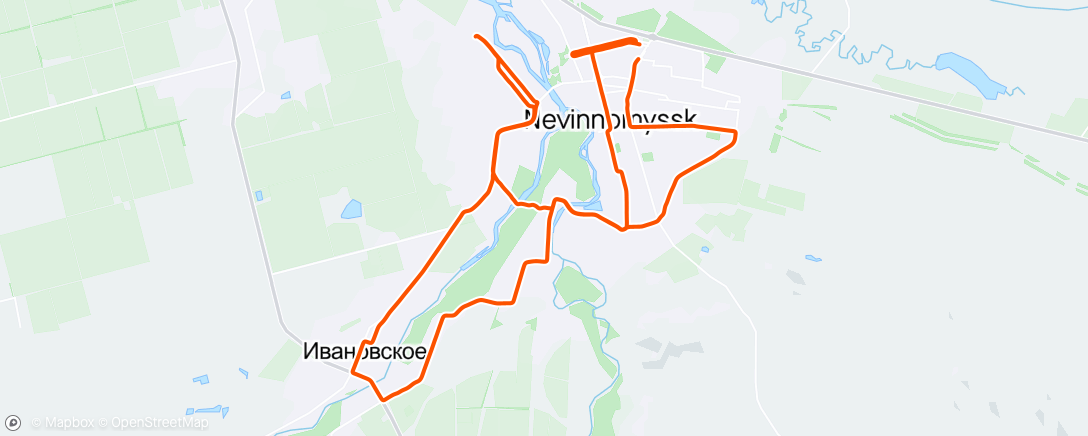 Mappa dell'attività Вечерний велозаезд