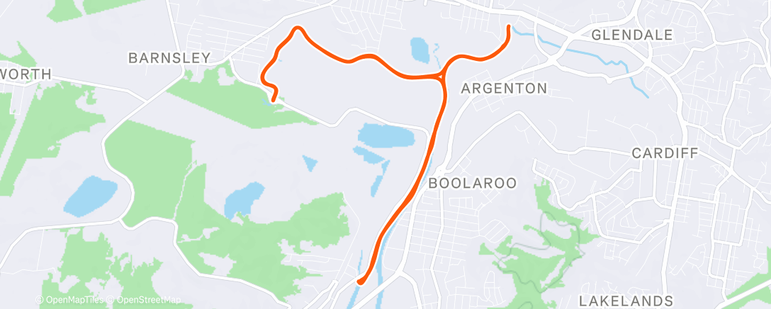 Map of the activity, Morning Workout