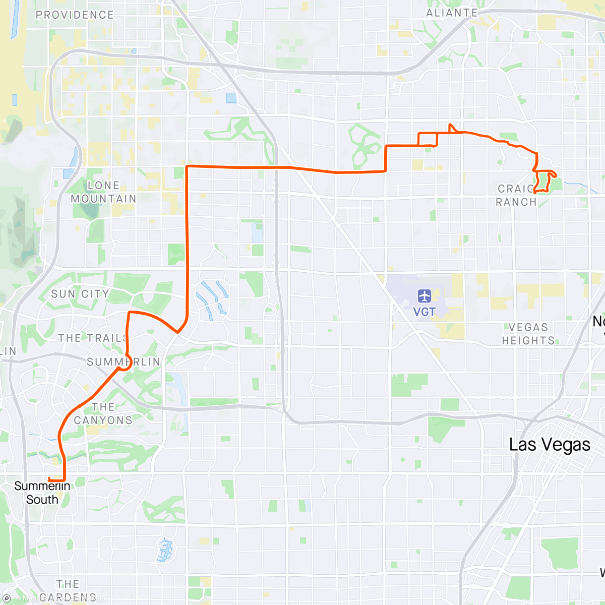 Map of the activity, Solo, then riding with cops, then solo, lol
