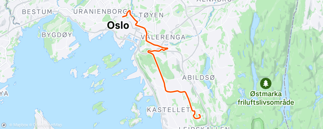 Map of the activity, Afternoon Ride