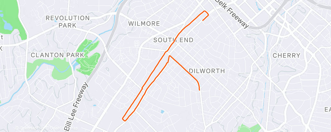 Map of the activity, Morning Run