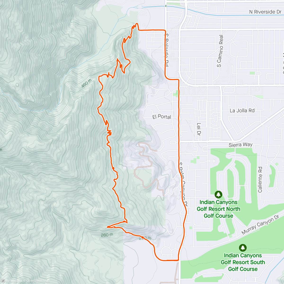 Map of the activity, South Lykken Trail