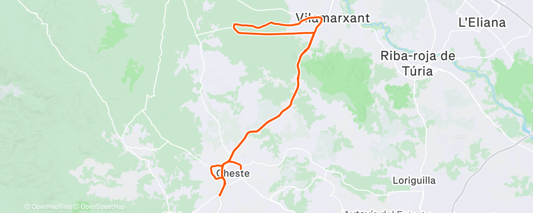 Map of the activity, Bicicleta por la mañana