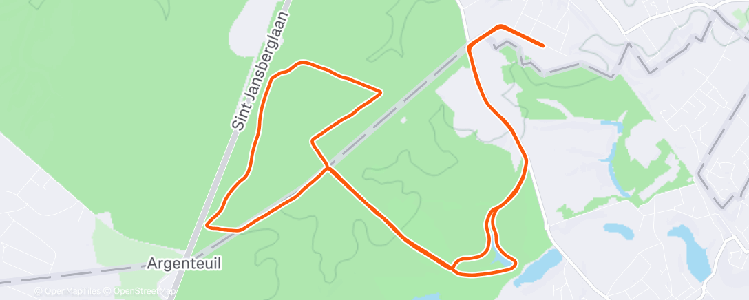 Map of the activity, Course à pied dans l'après-midi