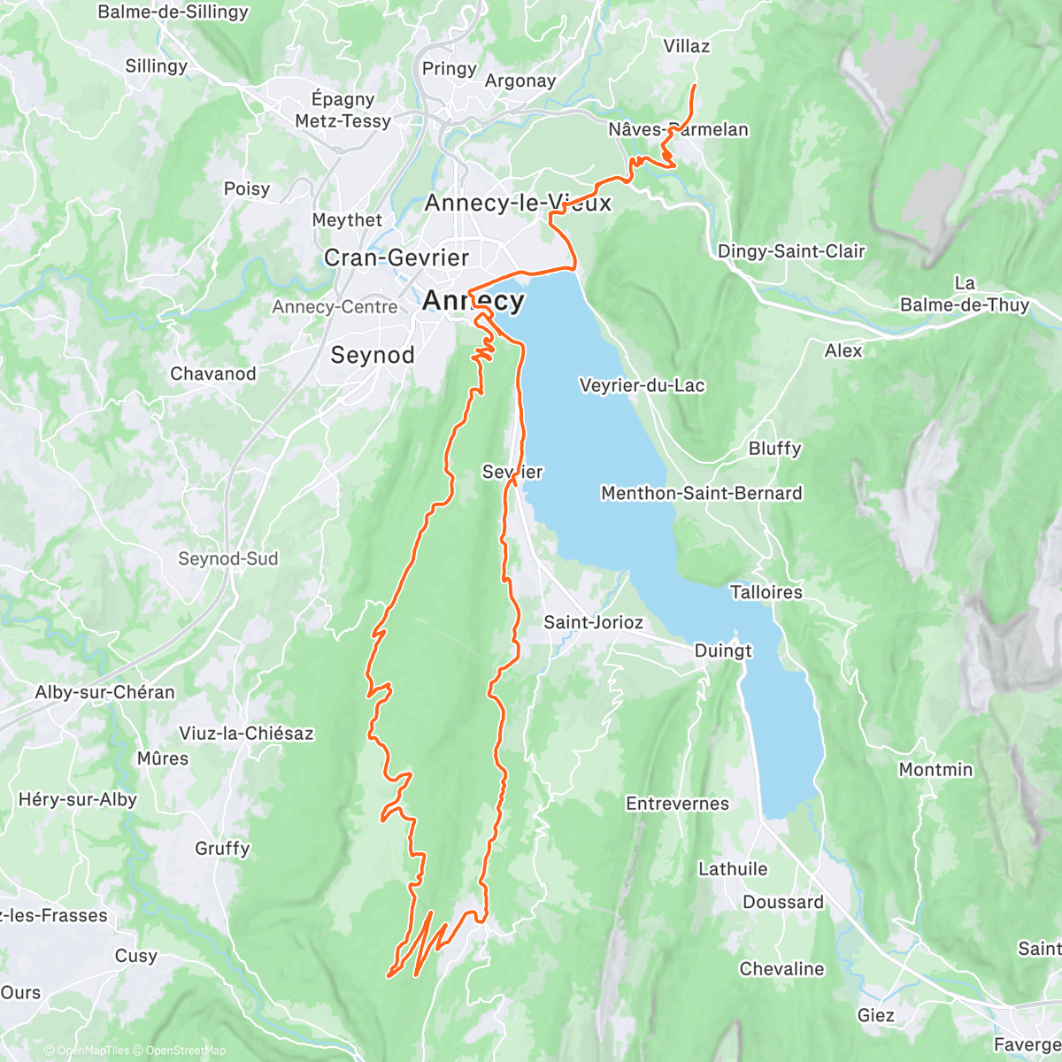 Map of the activity, Semnoz avec la graine de champions