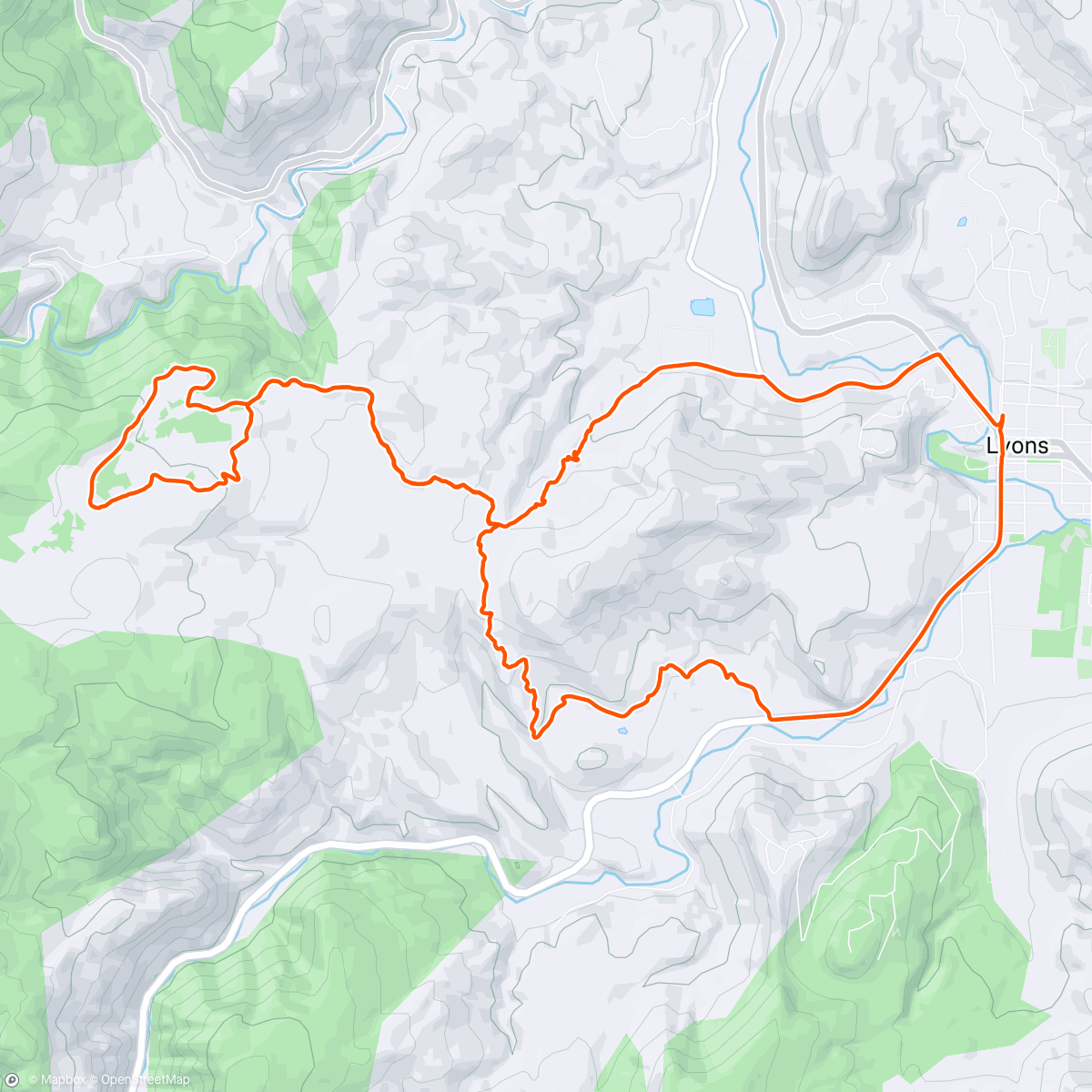 Map of the activity, Fathers Day Ride at Hall Ranch