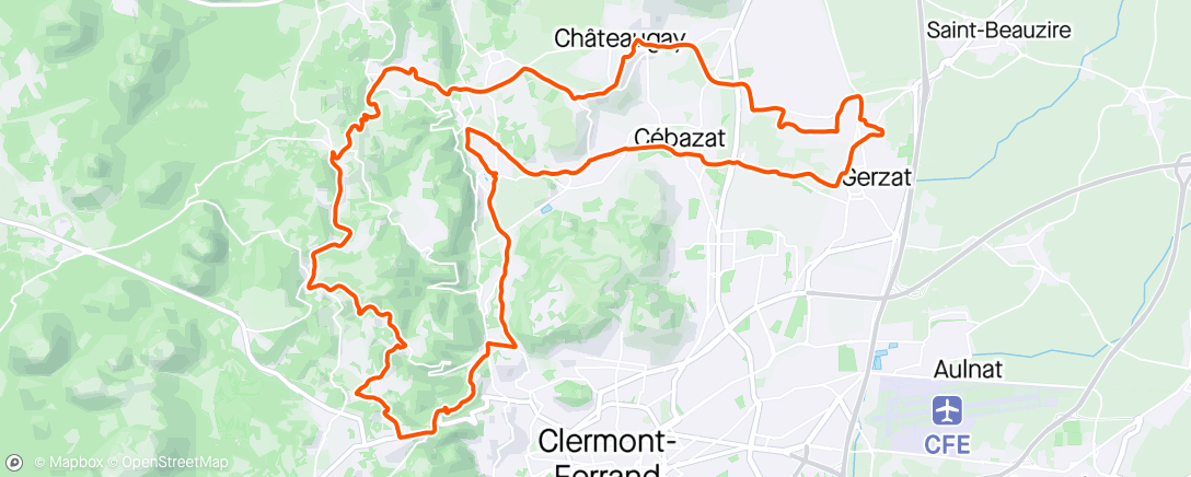 Map of the activity, Route