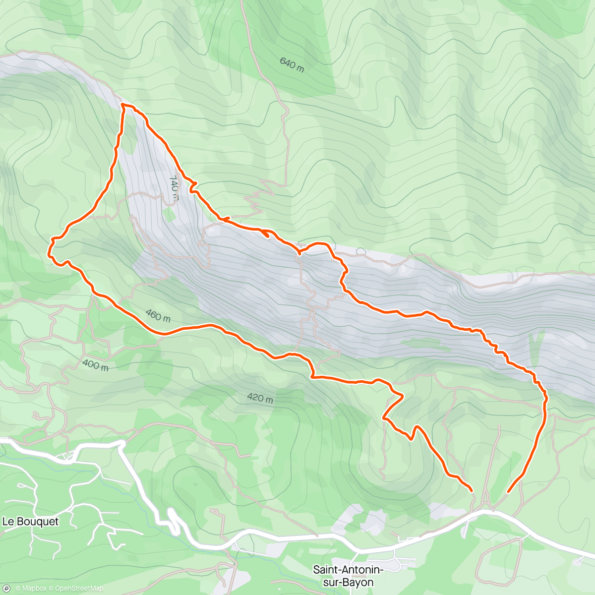 Map of the activity, Ste Victoire sud par Garagai - Steep!