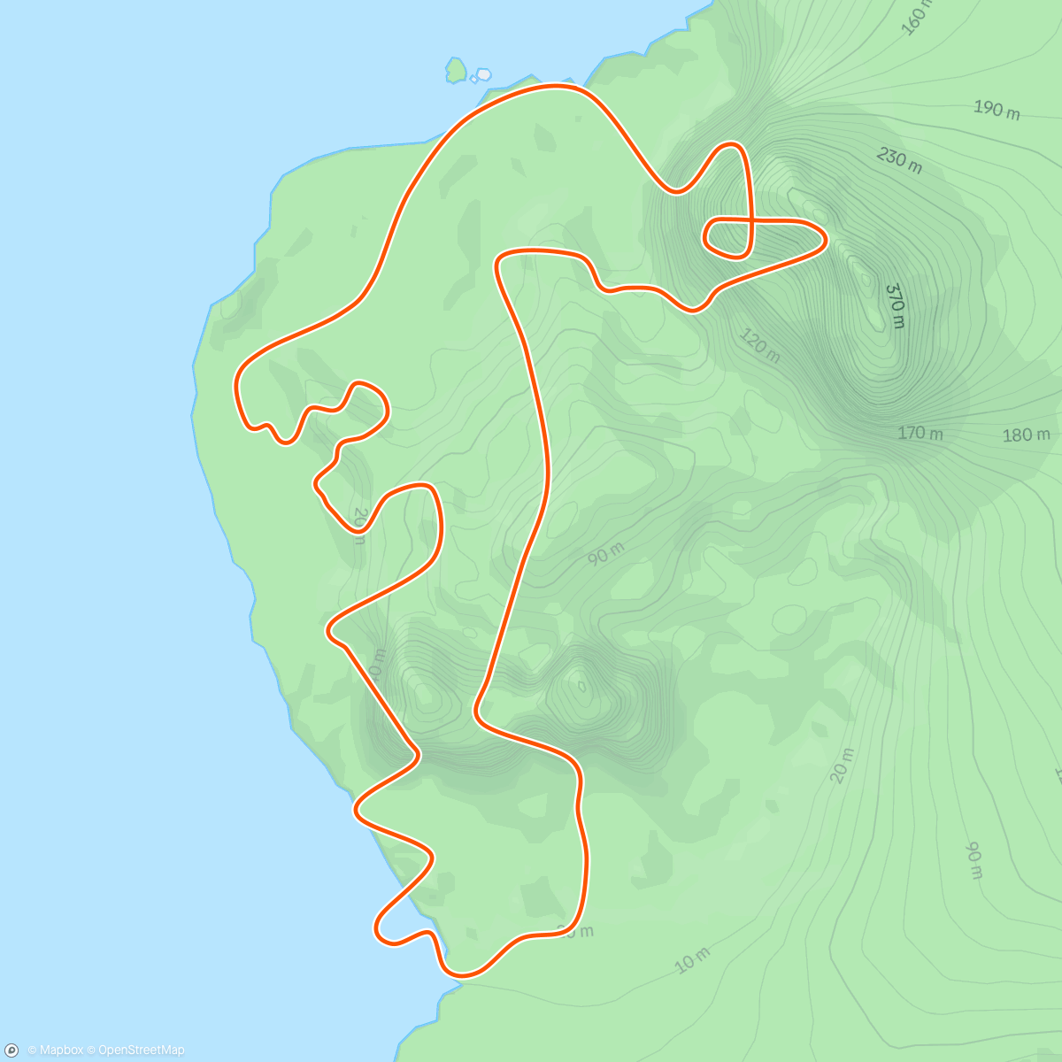 Map of the activity, Zwift - Two Bridges Loop in Watopia