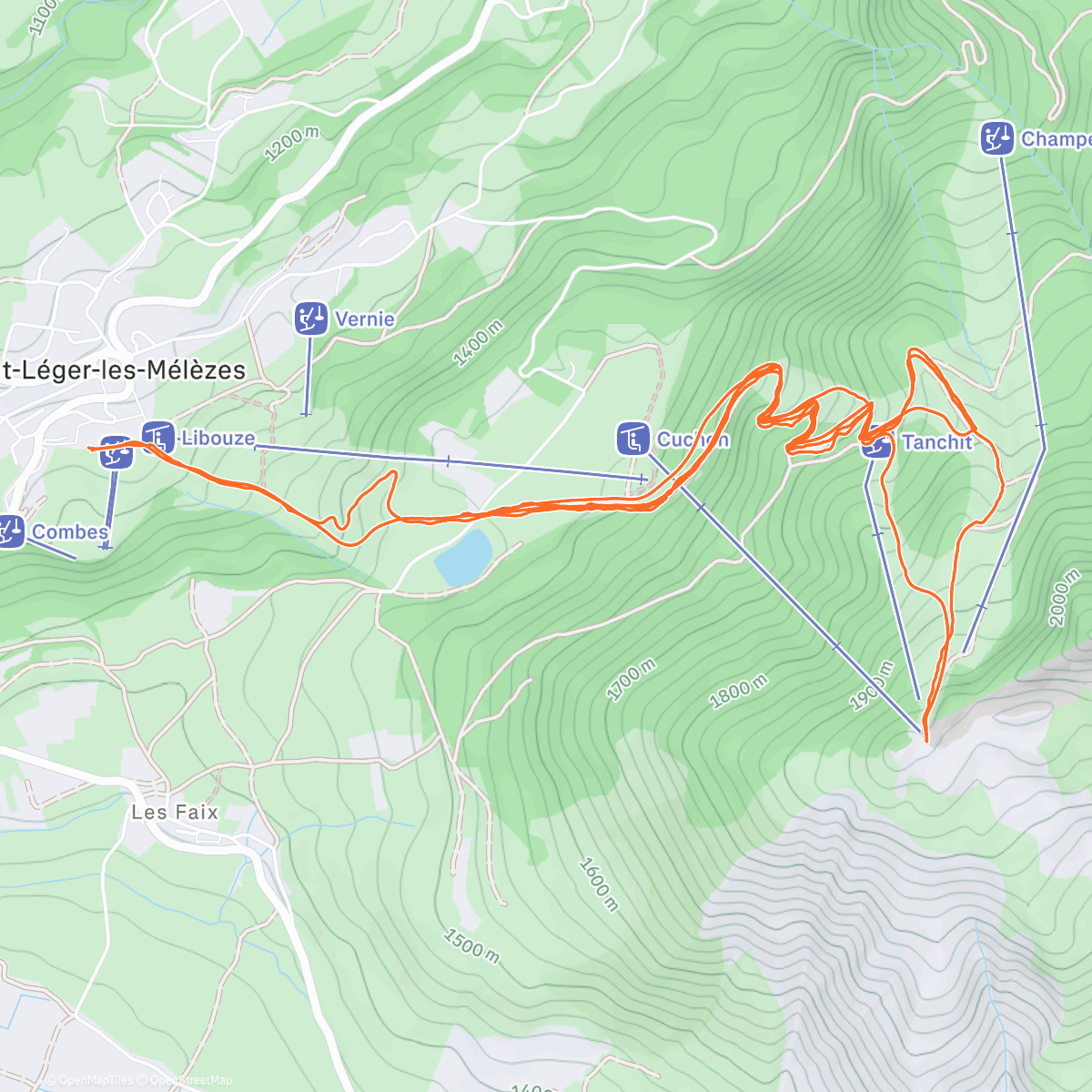 Carte de l'activité St Léger