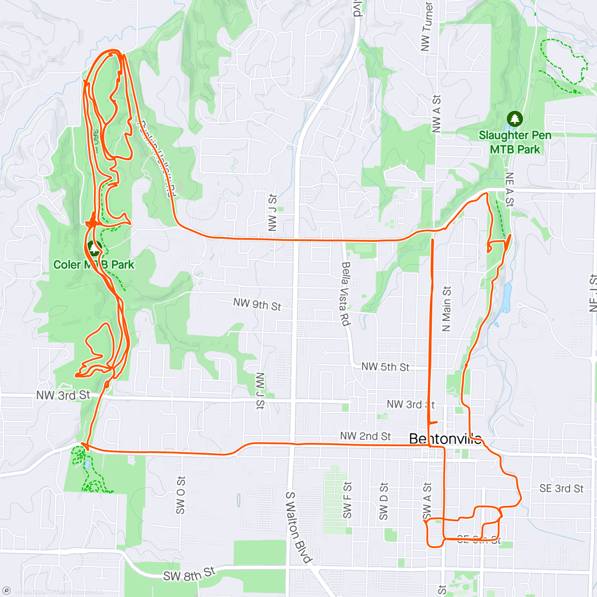 Map of the activity, Last Ride in B-Vil w/ Kyle, Katie & Rooch