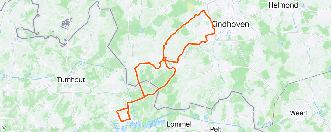 Map of the activity, Rondje fietsen