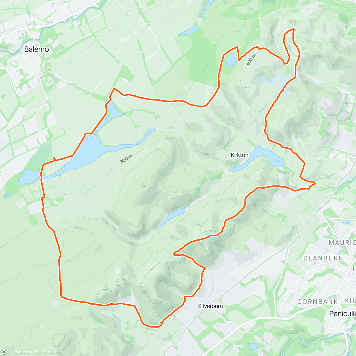 Carte de l'activité Hilly Pentlands Run 😁