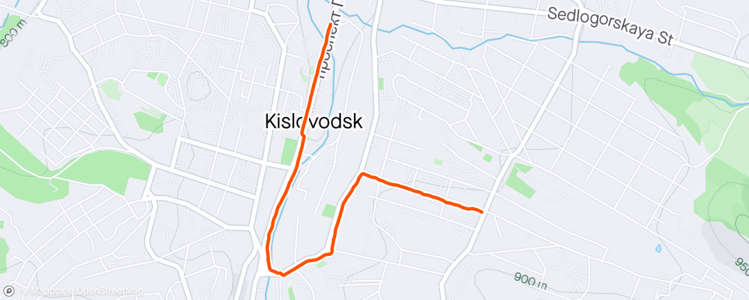 Mapa de la actividad (Вечерний забег)
