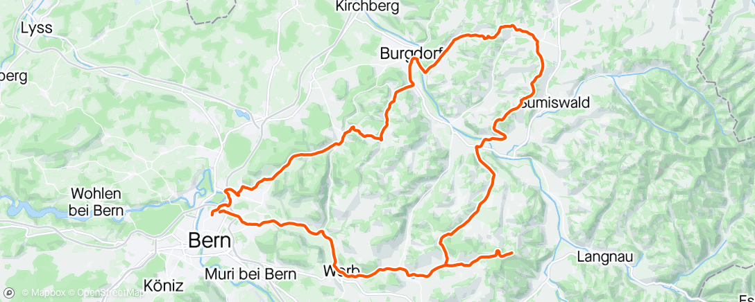 Map of the activity, Mittagsradfahrt