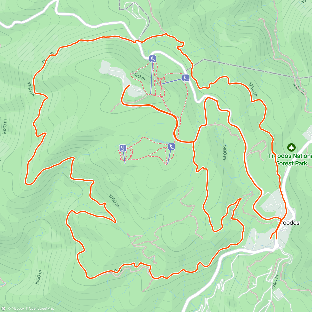 Карта физической активности (Atalanti Trail)