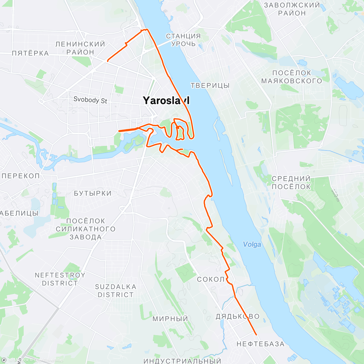 Map of the activity, Трейлраннинг (день)