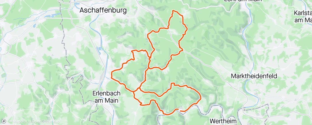 Map of the activity, Spessart Ride. ⛰️🌧