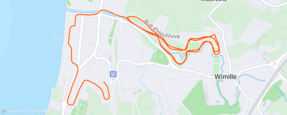 Map of the activity, Course à pied le matin