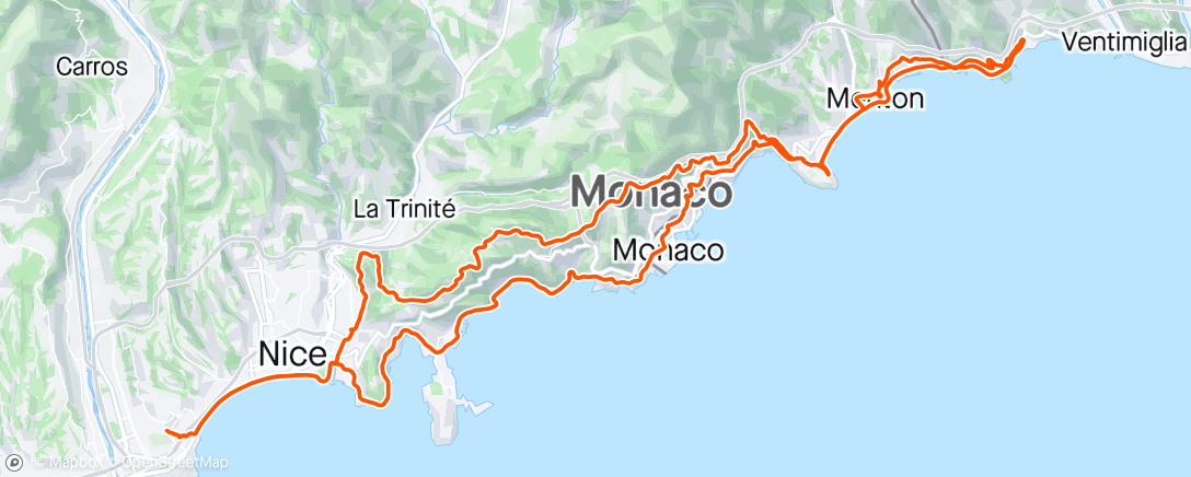 Map of the activity, Track bike en solo pour lécher l’Italie
