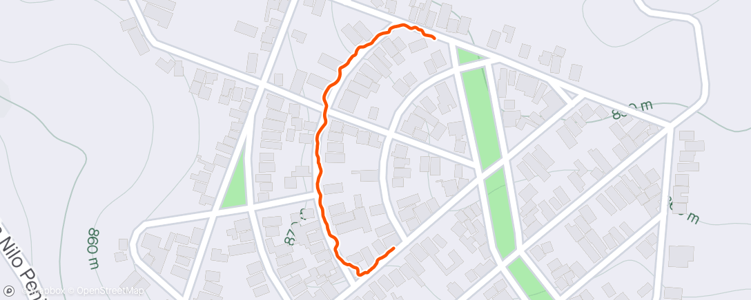 Carte de l'activité Caminhada matinal MXJA