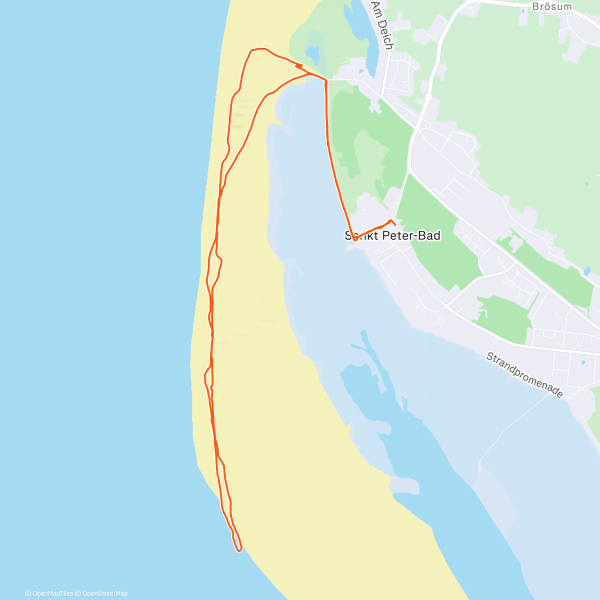 Карта физической активности (Sankt Peter-Ording magic beach run)