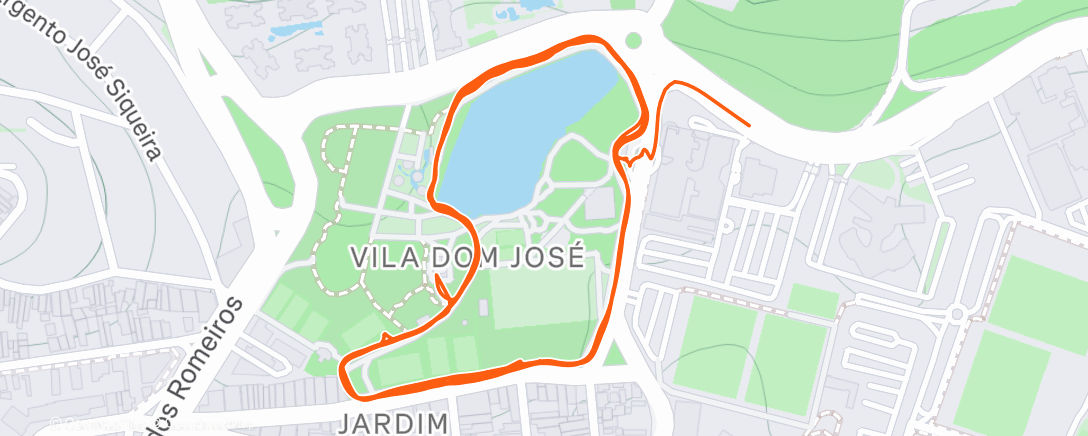 Map of the activity, Evening Run