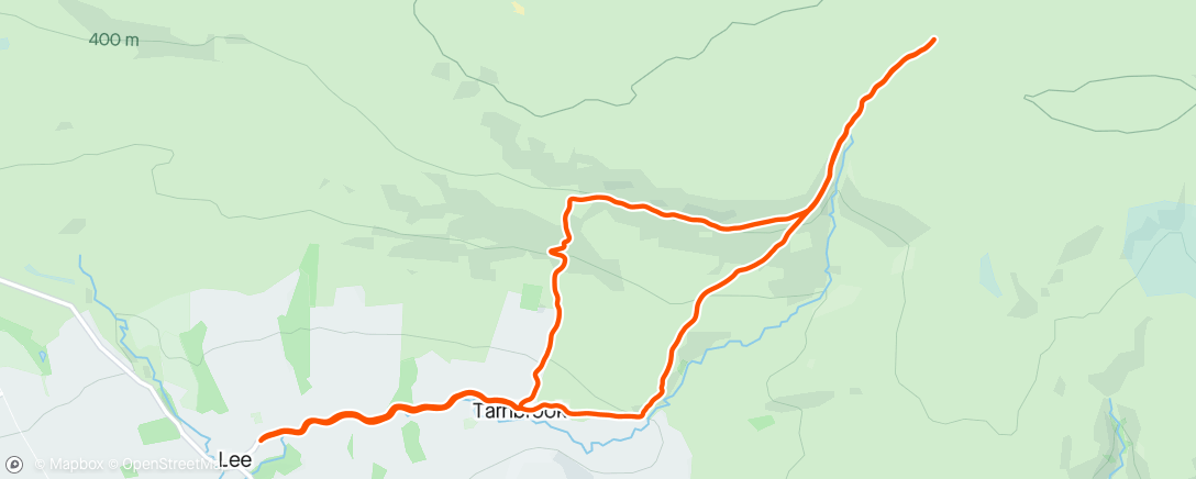 Map of the activity, Tarnbrook Tracks