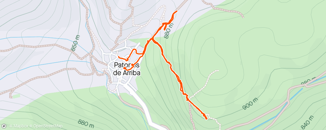 Map of the activity, Mirador Patones